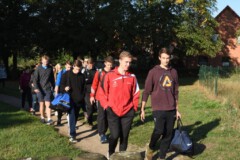 Spaziergang zum Training