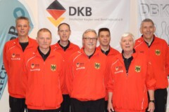 <b>Team Deutschland Herren A</b><br>
hinten v.l.n.r.: Roger Dieckmann, Jörn Kemming, Sven Wüllner, Torsten Rohde<br>
vorn v.l.n.r.: Norbert Gattner,
Utz Strehmel, Norbert Wagner
