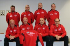 <b>KSG Cuxhaven</b><br/>
hinten von links: Andreas Bank, Sönke Neumann, Malte Buschbeck und Florian Graitz<br/>
Vorne von links: Hans-Peter Buschbeck, Torsten Möller, Yalcin Tuna und Jörg Storsberg