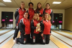 <b>SG BWR Sportfreunde Husum</b><br/>
Hinten von links: Sabine Westphal, Anja Molzahn, Merle Stöhrmann, Franziska Heins<br/>
Vorne von links: Annika Heins, Ines Dirks und Claudia Laß