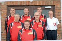 <b>Stendaler KC</b><br/>
Hinten von links: Klaus Borsch, Steffen Hill, Marcel Borsch und Schiedsrichter Klaus-Erich Ruppelt<br/>
Mitte von links: Carsten Soisson und Dietmar Grabow<br/>
Vorne: Rainer Brose