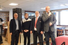 von links:<br>
Hans-Jürgen Friedrichs (Ortsbürgermeister Wolfsburg-Reislingen),<br>
Matthias Hähnel (Vorsitzender KV Wolfsburg),<br>
Frank Ziegler (DBKV-Vizepräsident) und<br>
Ingo Viereck (Bürgermeister der Stadt Wolfsburg)