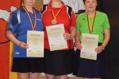 <b>Einzel Damen B</b><br>
2. Marianne Wilke (Prignitzer KV)<br>
1. Dagmar Penndorf (VK Spandau)<br>
3. Petra Hartleib (Peiner KV)