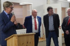 von links:<br>
Hans-Jakob Thiessen (Präsident des Landessportverbandes Schleswig-Holstein),<br>
Uwe Oldenburg (DKB-Präsident),<br>
Gerwin Stöcken (Sportdezernent der Stadt Kiel) und<br>
Jürgen Ketelhake (Präsident des DBKV)