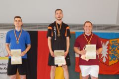 <b>Einzel U23 männlich</b><br>
2. Platz Richard Albrecht (KV Altmark-West / SAW)<br>
1. Platz Timo Koch (Berliner SKV)<br>
3. Platz Felix Grill (SG Kiel)