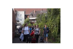 Ankunft an der Kegelhalle