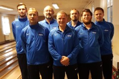 <b>Hertha BSC Berlin</b><br/>
Hinten von links: Timo Koch, Stephan Lazarus, Patrick Schneider und Nico Witter<br/>
Vorne von links: Gerhard Omak, Norbert Gattner und Marc Süßmilch