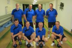 <b>SG NKC-Iduna Berlin II</b><br/>
Hinten von links: Lutz Schulze, Andreas Krüger (Goofy), Florian Sturm und André Dolgner<br/>
Vorne von links: Andreas Lenz, Stefan Gortner, Carsten Sturm und André Gräfe