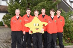 Die männliche U14 Jugendnationalmannschaft mit Betreuer Rainer Malz