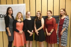 Mannschaft weiblich U14 beim Bankett