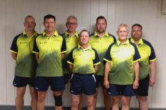 <b>KC Einheit 95 Schwerin</b><br/>
Von links: Matthias Bernotat, Falko Wachholz, Michael Herrkloß,<br/>
Holger Trojahn, Nico Bunde, Reinhard Dallmann und Steffen Mathia<br/>