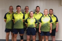 <b>KC Einheit 95 Schwerin</b><br/>
Von links: Matthias Bernotat, Falko Wachholz, Michael Herrkloß,<br/>
Holger Trojahn, Nico Bunde, Reinhard Dallmann und Steffen Mathia<br/>