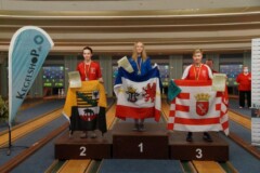 <b>Einzel U18 weiblich</b><br>
2. Platz Emely Hanke (KKV Stendal)<br>
1. Platz Lina Besel (KV Landkreis Rostock)<br>
3. Platz Kathleen Albert (JSG Bremen)