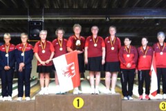 Siegerehrung Damen B/C<br>
2. Platz Niedersachsen<br>
1. Platz Brandenburg<br>
3. Platz Berlin