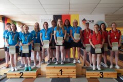<b>Verein Damen</b><br>
2. Platz Vereinigung Hannoverscher Kegler von 2000<br>
1. Platz KV Bremerhaven <br>
3. Platz VK Spandau
