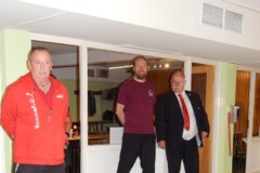v.l.n.r.<br>DBKV-Sportwart Herren Andreas Siemon,<br>1. Vorsitzender des Lüneburger Kegler Vereins Klaus Jänsch,<br>DBKV-Vizepräsident Frank Ziegler