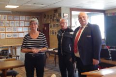v.l.n.r.: Bürgermeisterin der Stadt Wolfsburg Frau Jahns,<br>Sportwart des KV Wolfsburg u. Umgebung Ronald Schlimper,<br>DBKV-Vizepräsident Frank Ziegler