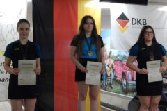 <b>Einzel U23 weiblich</b><br>
2. Platz Maleen Kraul (Kegelsportverein Helmstedt und Umgebung)<br>
1. Platz Lucy Lindner (KV Landkreis Rostock)<br>
3. Platz Valerie Paltschikow (Kegelsportverein Helmstedt und Umgebung)