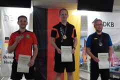 <b>Einzel Herren</b><br>
2. Platz Sebastian Krause (KFV Ostprignitz-Ruppin)<br>
1. Platz André Krause (Berliner SKV)<br>
3. Platz Michael Heim (Kegelsportverein Helmstedt und Umgebung)