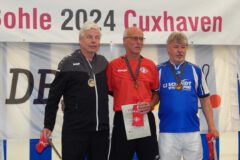 <b>Einzel Herren B</b><br>
2. Platz Michael Lüth (SG Hamburg)<br>
1. Platz Hans-Peter Buschbeck (Cuxhavener Sportkegler-Vereinigung)<br>
3. Platz Kai Petersen (VHK Husum)