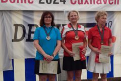 <b>Einzel Damen A</b><br>
2. Platz Claudia Lippka (KV Bremerhaven)<br>
1. Platz Silke Steitz (Bremer KV)<br>
3. Platz Katrin Schulz (SG Bordesholm/Rendsburg)