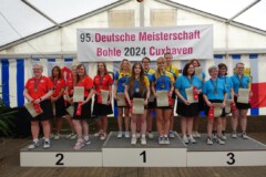 <b>Verein Damen</b><br>
2. Platz Cuxhavener Sportkegler-Vereinigung<br>
1. Platz SKV Seenplatte/Vorpommern<br>
3. Platz KV Bremerhaven