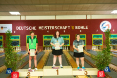 <b>Einzel Damen</b><br>
2. Platz Lisa Völter (KFV Barnim)<br>
1. Platz Ines Onken (SG Weser)<br>
3. Platz Kristina Kiehn (SG Hamburg)